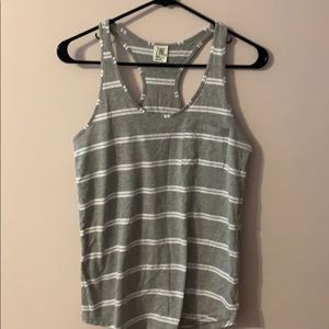Grey stripes tank top